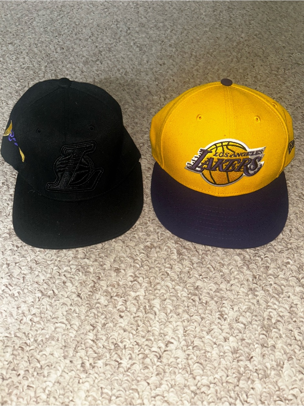 LA Lakers Snapback Set Yellow Black Purple Mitchell & Ness New Era Kobe Bryant